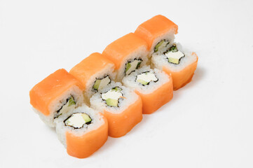 Sushi roll, isolated on white