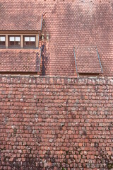 Hintergrund  Ziegeldach.