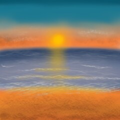 sunset over the sea