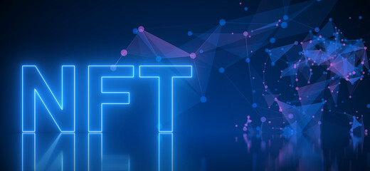NFT or NFTs are non-fungible token unique digital item on the blockchain  - Illustration Rendering