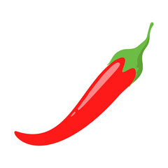 Chili pepper icon isolated on white background. Chili pepper icon for web site, app, ui and logo. Creative concept, vector illustration, eps 10
