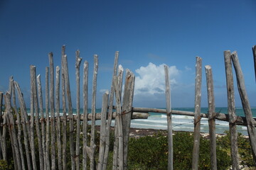 fence on a beach