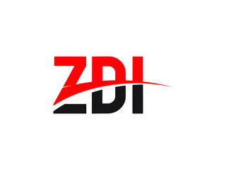 ZDI Letter Initial Logo Design Vector Illustration