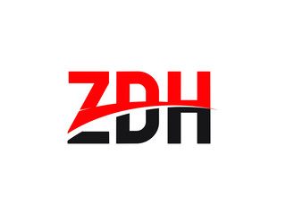 ZDH Letter Initial Logo Design Vector Illustration