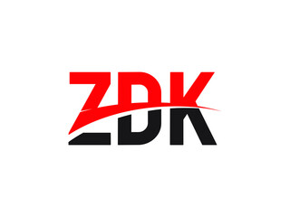 ZDK Letter Initial Logo Design Vector Illustration