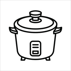 rice cooker icon vector. electric appliances vector illustration on white background