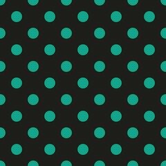 green circles on a black background. seamless print of peas. pattern consisting of circles for clothing or printing