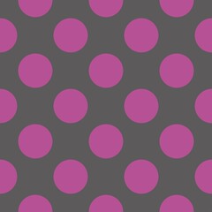pink circles on a black background. seamless print of peas. pattern consisting of circles for clothing or printing