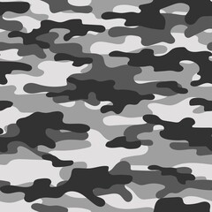 army grey  camouflage. vector print for clothes or print. seamless pattern	