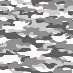 grey army camouflage. vector print for clothes or print. seamless pattern	