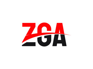 ZGA Letter Initial Logo Design Vector Illustration