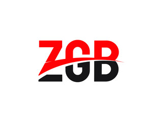 ZGB Letter Initial Logo Design Vector Illustration