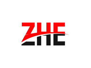 ZHE Letter Initial Logo Design Vector Illustration