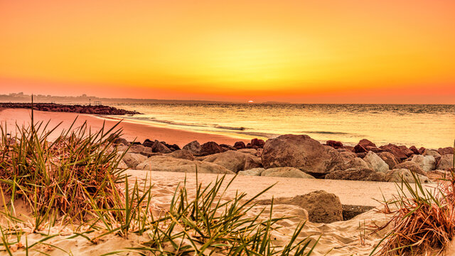 Beautiful Shot Of The Sandbanks Beach In Poole, UK