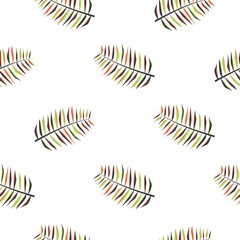 orange green plant branch. seamless print of plants. wind twig pattern for clothing or print