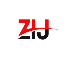 ZIJ Letter Initial Logo Design Vector Illustration