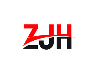 ZJH Letter Initial Logo Design Vector Illustration