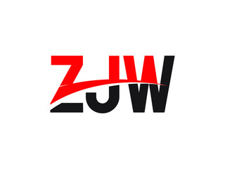 ZJW Letter Initial Logo Design Vector Illustration