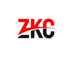 ZKC Letter Initial Logo Design Vector Illustration