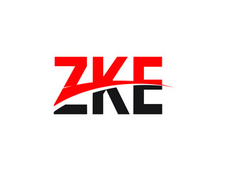 ZKE Letter Initial Logo Design Vector Illustration