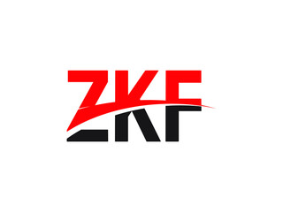ZKF Letter Initial Logo Design Vector Illustration