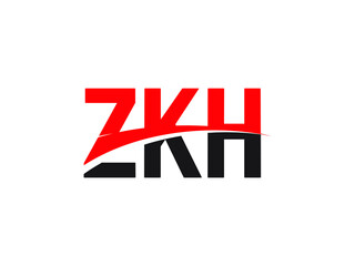 ZKH Letter Initial Logo Design Vector Illustration