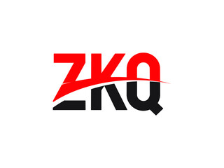 ZKQ Letter Initial Logo Design Vector Illustration