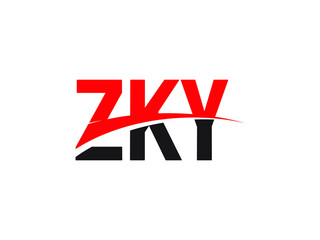 ZKY Letter Initial Logo Design Vector Illustration