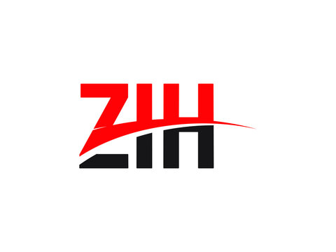 ZIH Letter Initial Logo Design Vector Illustration