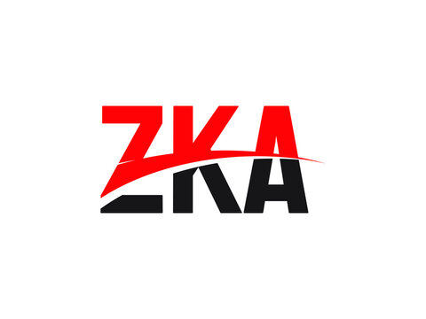 ZKA Letter Initial Logo Design Vector Illustration