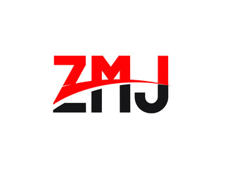 ZMJ Letter Initial Logo Design Vector Illustration