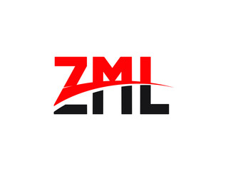 ZML Letter Initial Logo Design Vector Illustration