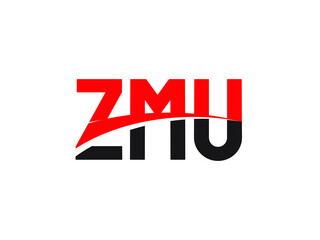 ZMU Letter Initial Logo Design Vector Illustration