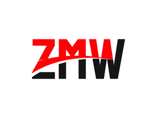 ZMW Letter Initial Logo Design Vector Illustration