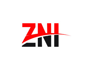 ZNI Letter Initial Logo Design Vector Illustration