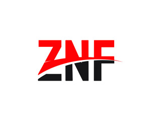 ZNF Letter Initial Logo Design Vector Illustration