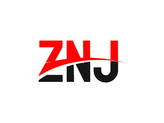 ZNJ Letter Initial Logo Design Vector Illustration