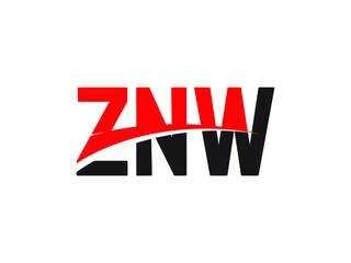ZNW Letter Initial Logo Design Vector Illustration