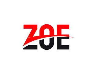 ZOE Letter Initial Logo Design Vector Illustration