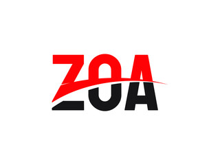 ZOA Letter Initial Logo Design Vector Illustration