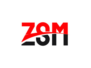 ZSM Letter Initial Logo Design Vector Illustration