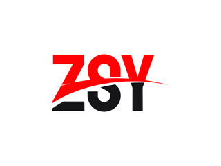 ZSY Letter Initial Logo Design Vector Illustration