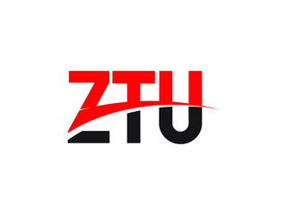 ZTU Letter Initial Logo Design Vector Illustration