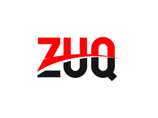 ZUQ Letter Initial Logo Design Vector Illustration
