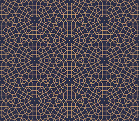 Vector abstract oriental pattern. gold line with Arabic ornaments. Patterns, backgrounds and wallpapers for your design. Textile ornament. Vector illustration.