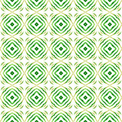 Ethnic hand painted pattern. Green excellent