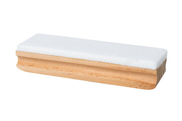 Eraser board isolated on white background.