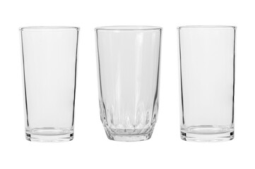 Empty glass isolated on white