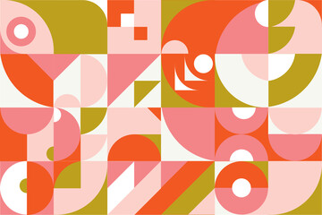 Abstract vector geometric background for your design. Bauhaus style.Vector illustration.