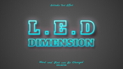 beautiful led dimension text effect